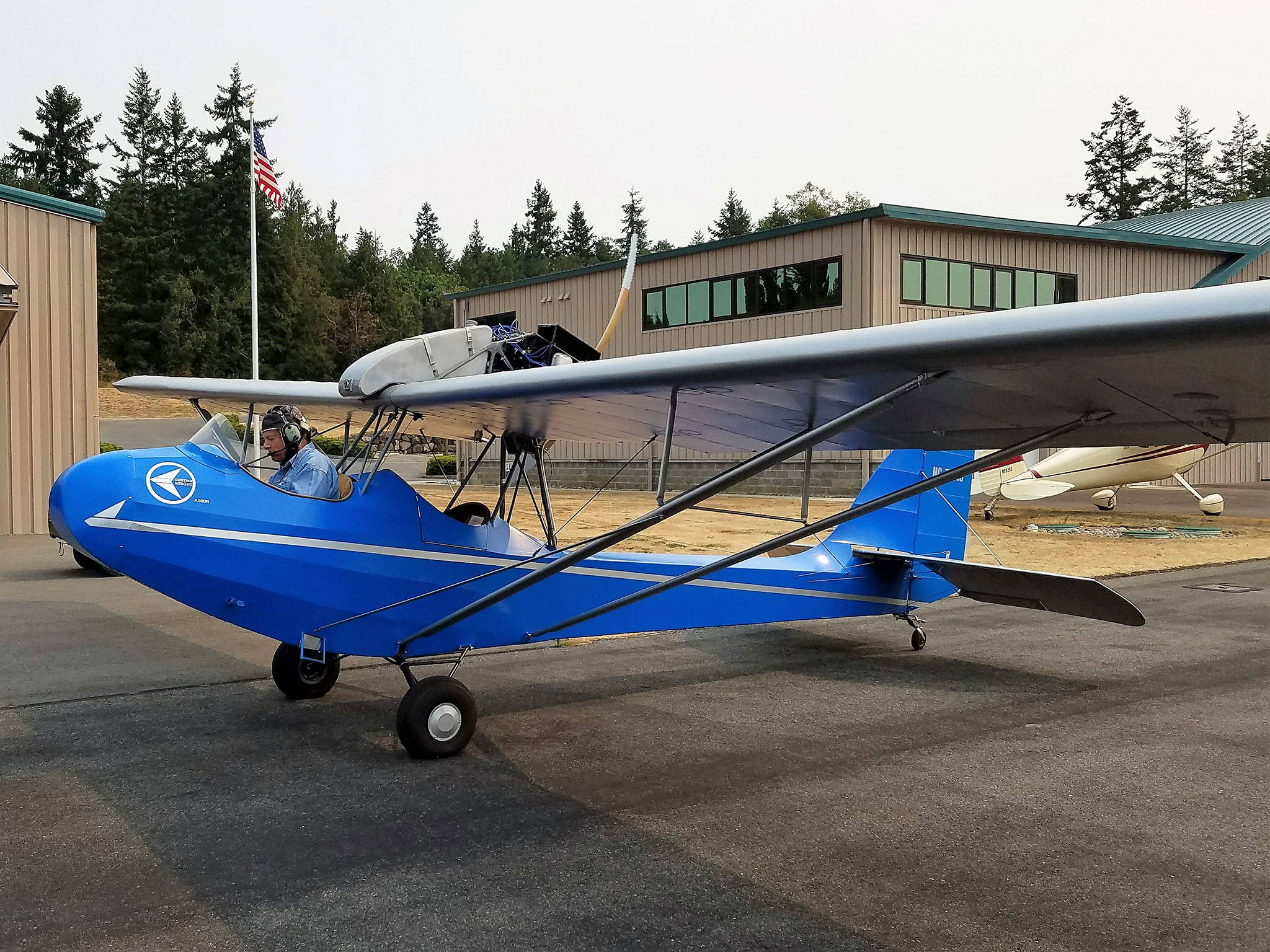 Organizers of the Port Townsend Aero Museum plan to bring some antique planes to Sequim’s Olympic Peninsula Air Affaire and Sequim Valley Fly-In this weekend including a Curtiss Wright Jr. replica. Photo courtesy of Michael Payne