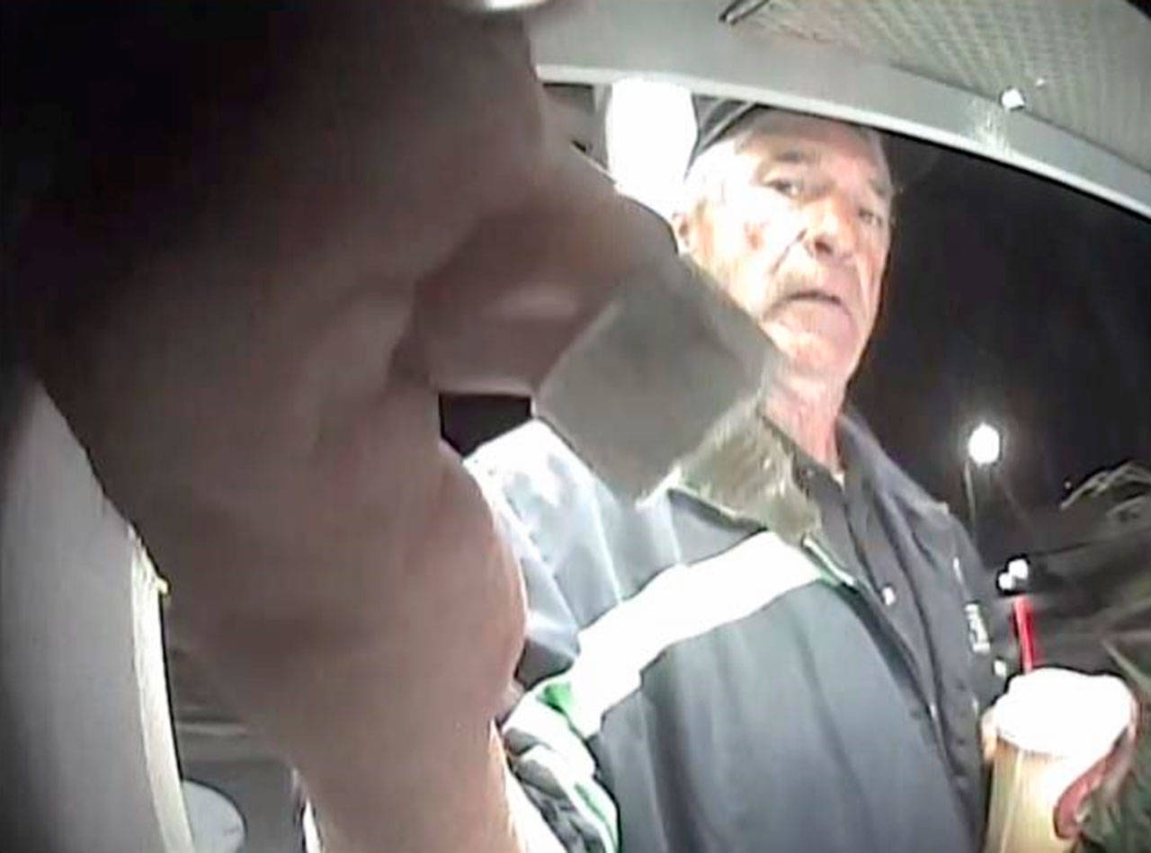 The subject seen in the video footage and photos applying super glue to ATM machines was identified as Charles Johnson, 65 years old and from Port Angeles. Officers were able to locate Johnson and take him into custody.