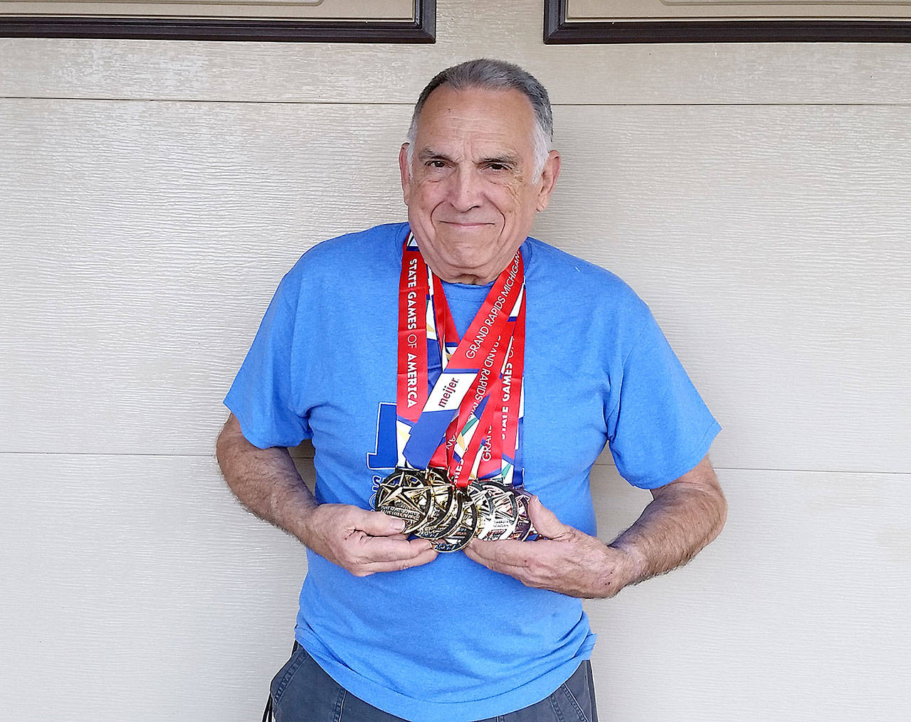 Ron Snipe, a retired schoolteacher from Port Angeles, last month won six gold medals in swimming at the State Games of America.