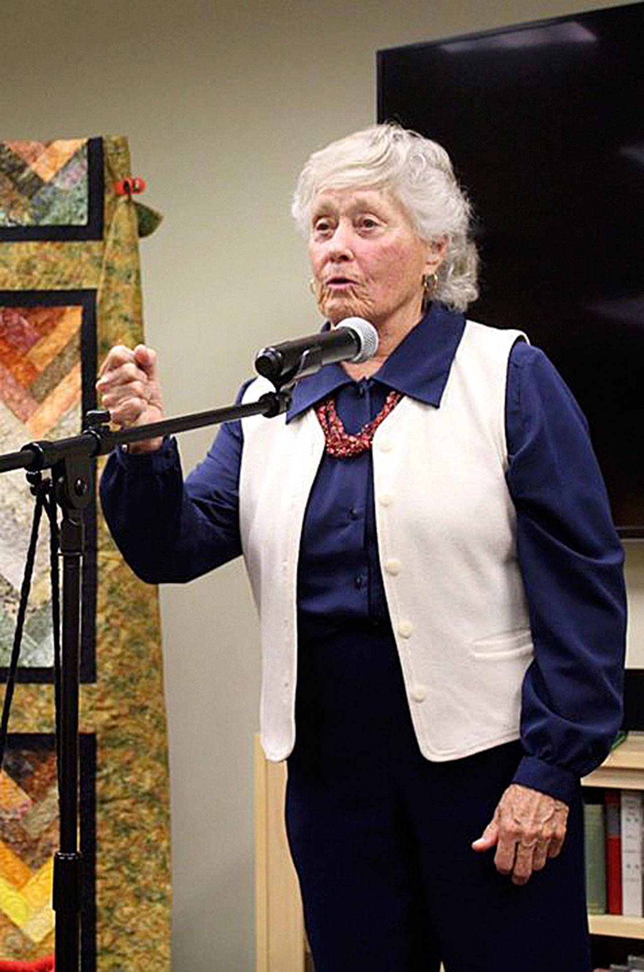 Well-traveled storyteller Alice Susong will, along with her husband, Dunbar, step up as featured performer in the Story Swap at the Port Angeles Library on Tuesday.