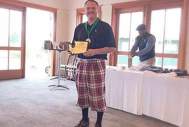 Port Townsend Golf Club General Manager and head pro Gabriel Tonan claimed the 14th Washington State Hickory Open by winning a one-hole playoff last Saturday at the Home Course in Dupont.