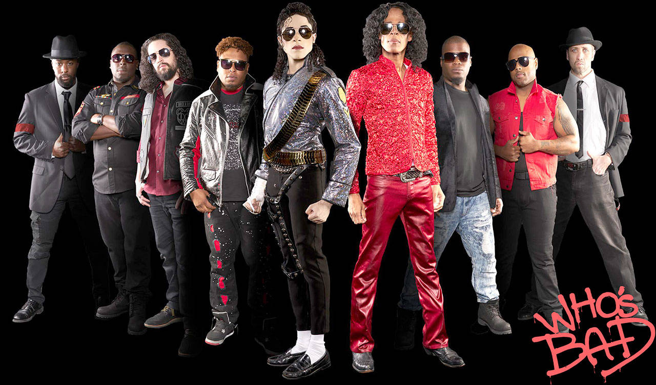 Who’s Bad, the longest running Michael Jackson tribute band, will perform at Port Angeles High School’s performing arts center Saturday, Sept. 30. (Who’s Bad)