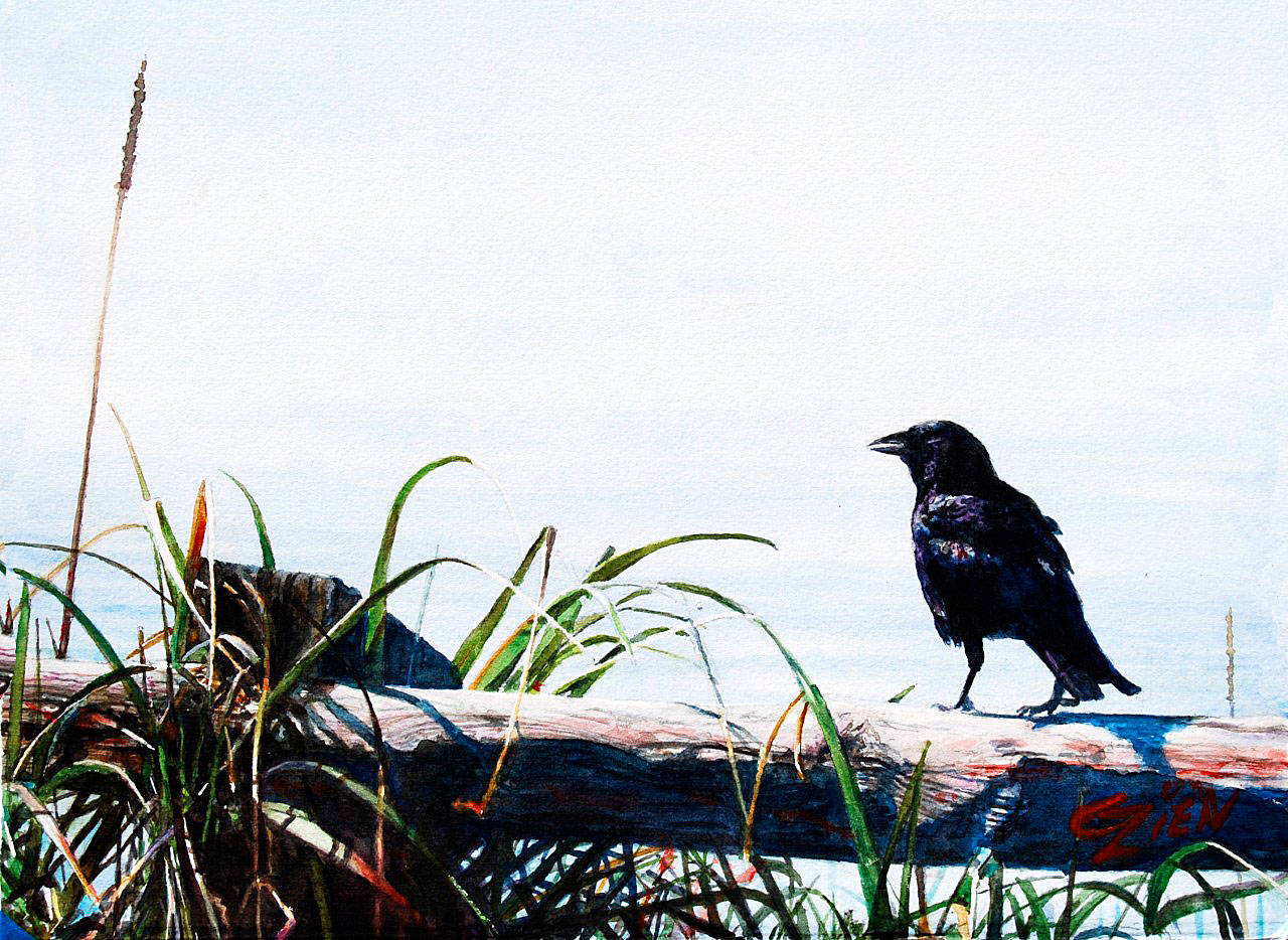 “The Raven” by George Zien was the Olympic Peninsula Art Association’s People’s Choice Award in 2016.
