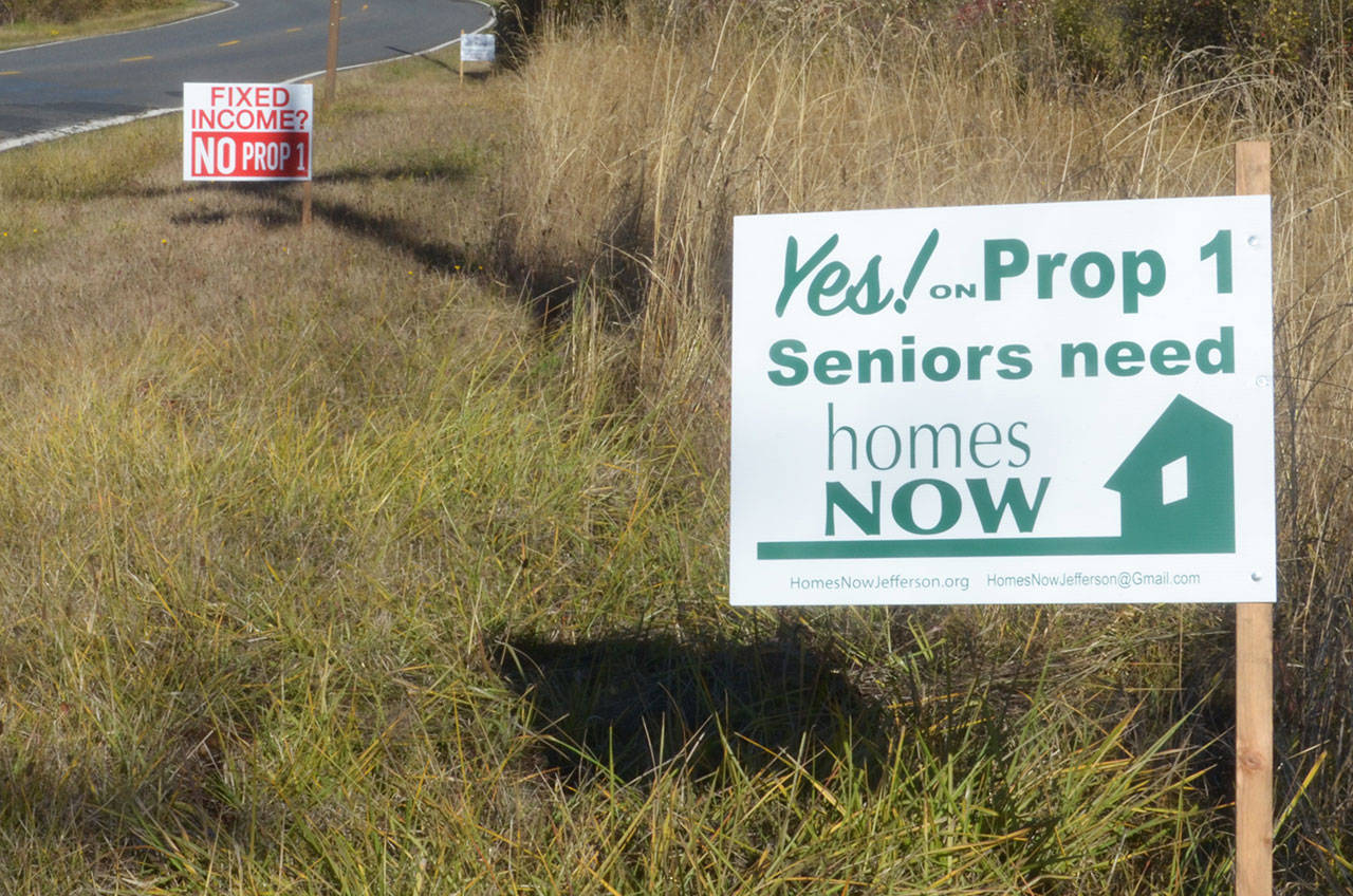 Signs for and against Proposition 1 can be seen around Jefferson County. (Cydney McFarland/Peninsula Daily News)