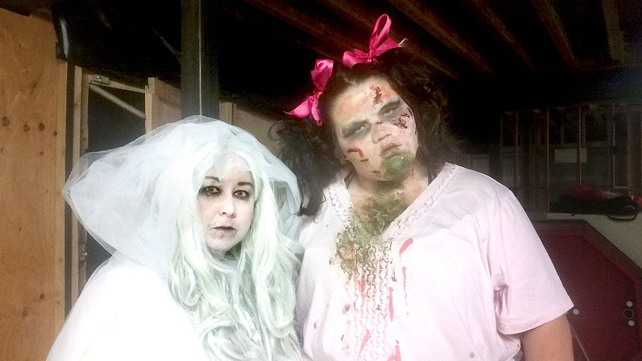 Actors, such as those featured in Port Townsend’s Haunt Town, prepare to scare this weekend and next. (Christy Spencer)