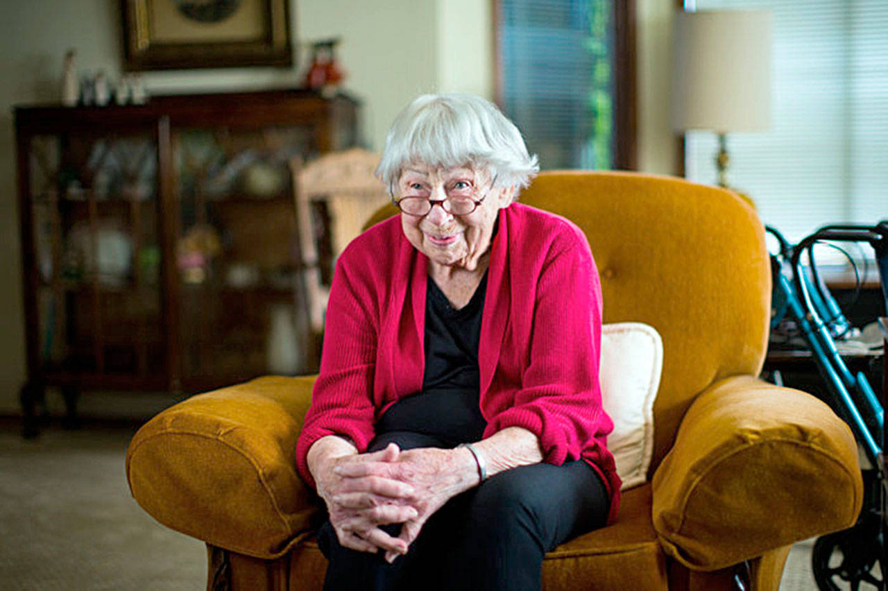 Helping her father die at home “was the most meaningful experience in my nursing career,” said Rose Crumb. She went on to found Volunteer Hospice of Clallam County in Port Angeles. (Dan DeLong/for Kaiser Health News)
