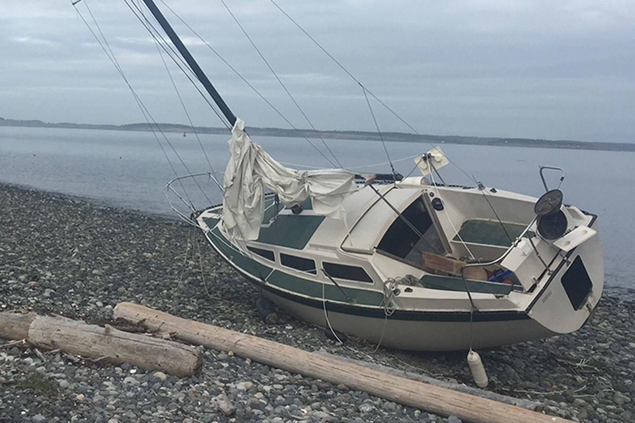 Port of Port Townsend seeks owner of sailboat beached near Point Hudson