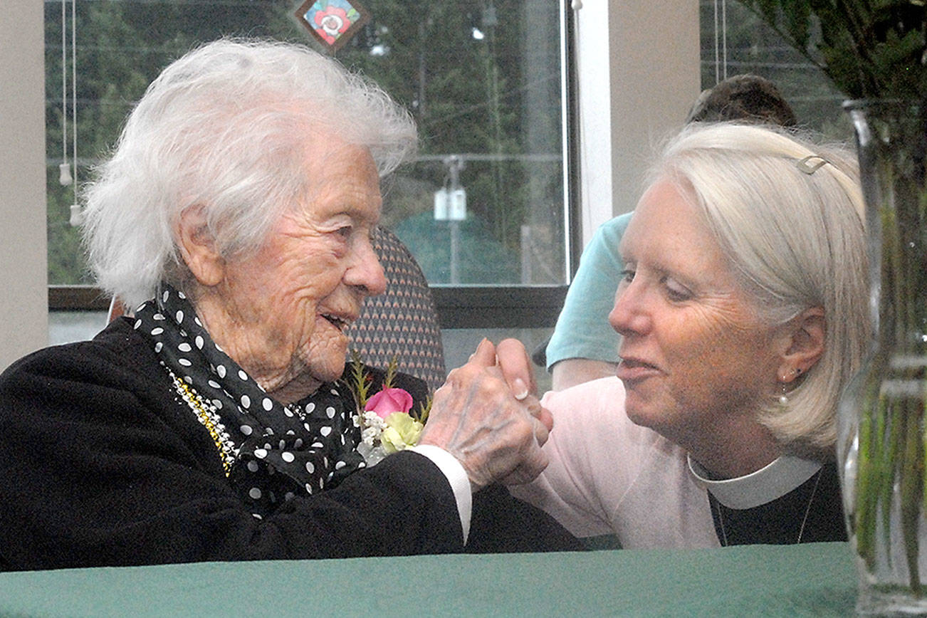 To more happiness, adventure: Flowers, cards and cake for 107-year-old in Port Angeles