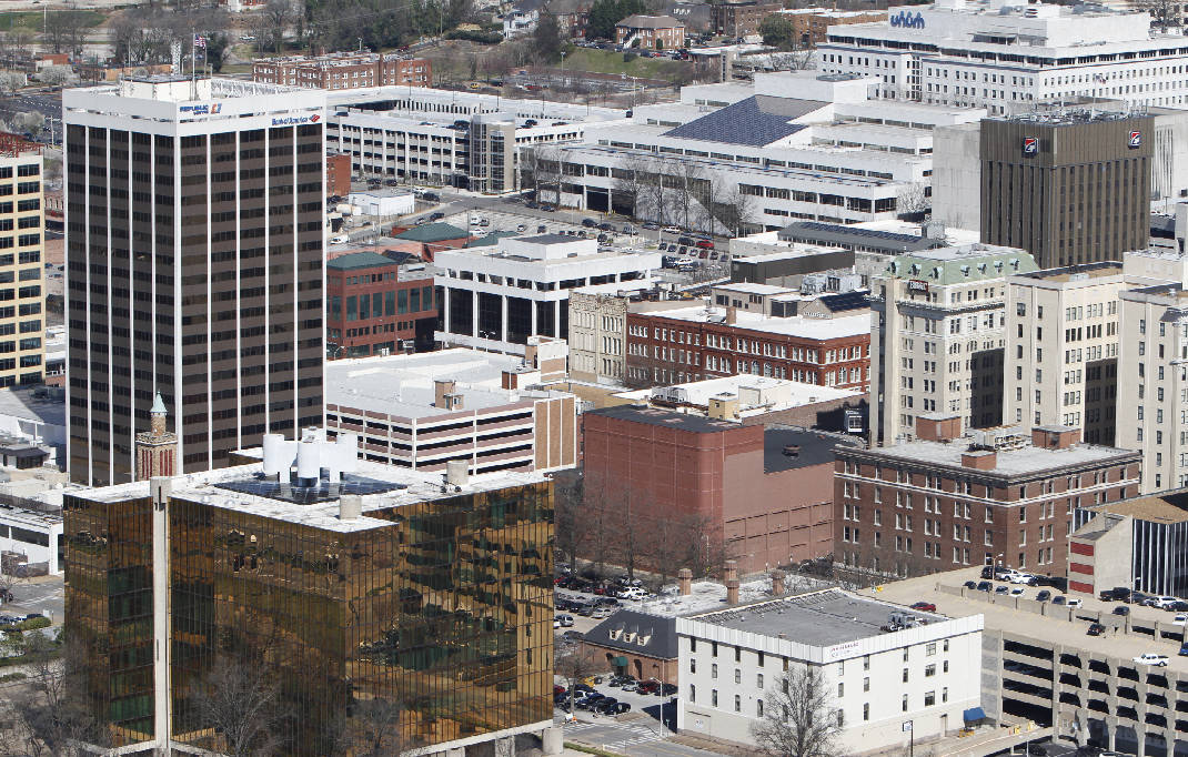 Aerial of downtown Chattanooga. (Chattanooga Times Free Press)