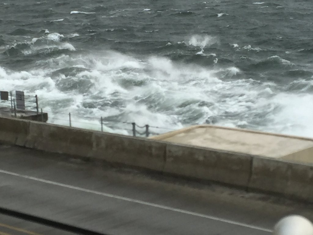 A view from the Hood Canal Bridge this morning. (State Department of Transportation)