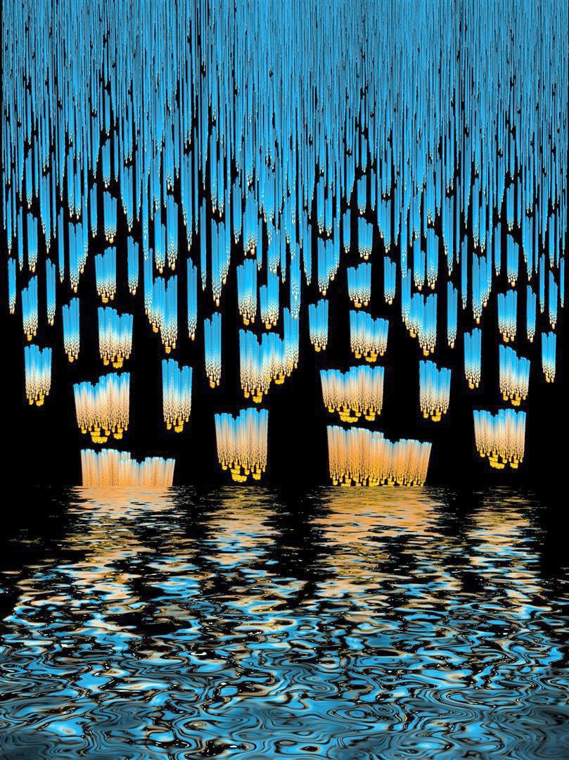 “Wall of Water” is a fractal image by Pamela Dick