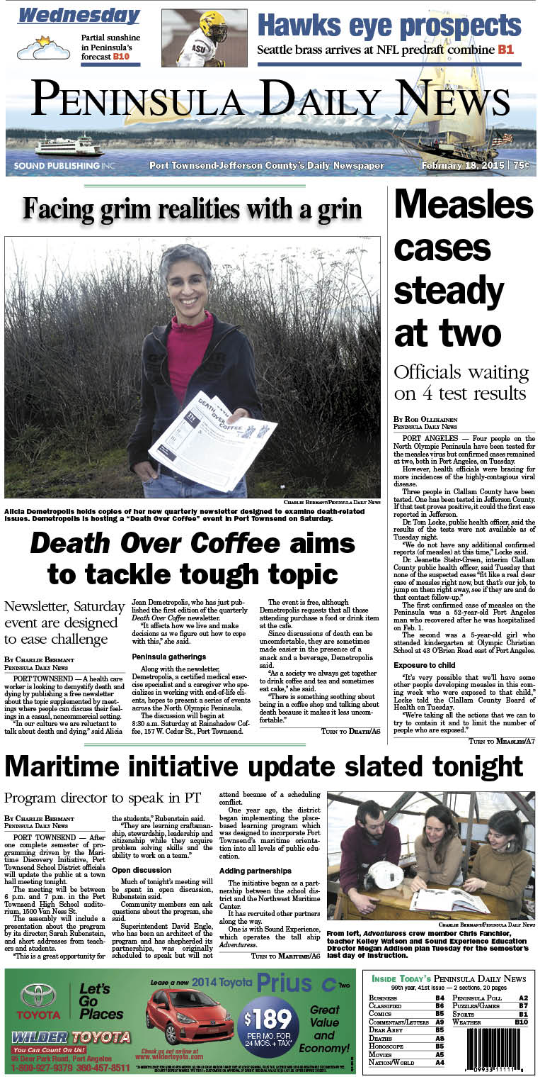 Today's front page for Jefferson County. There's more inside that isn't online! ()