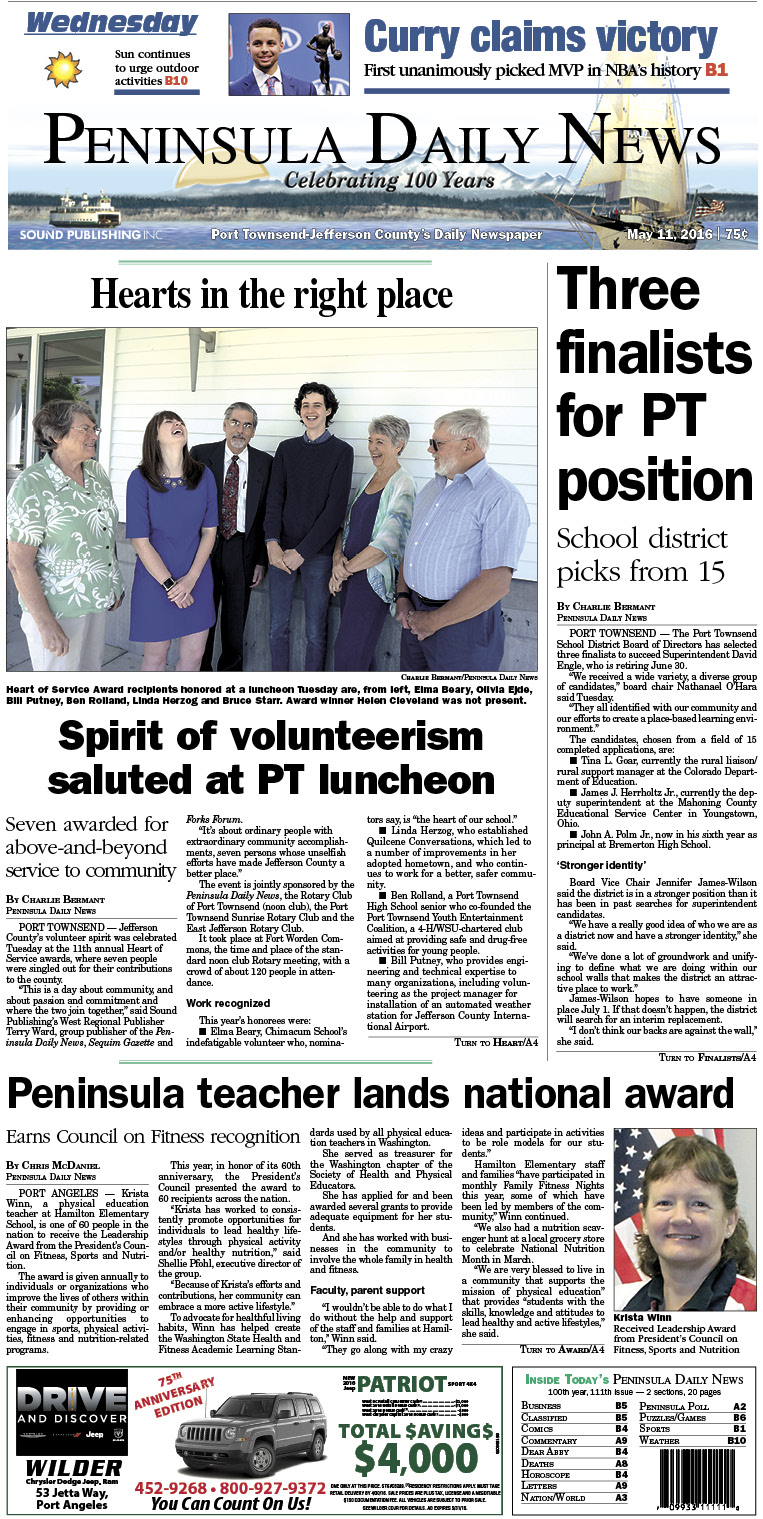 Today's front page tailored for the PDN's readers in Jefferson County. There's more inside that isn't online! ()