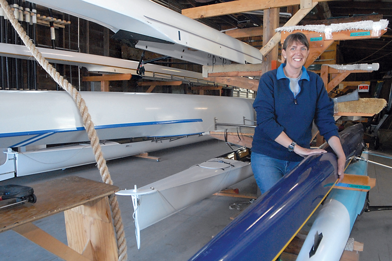 Olympic Peninsula Rowing Association coach Debby Swinford will offer the first in a series of summertime youth rowing camps for ages 11-18 at the Association's Ediz Hook boathouse in Port Angeles on Monday. (Keith Thorpe/Peninsula Daily News)