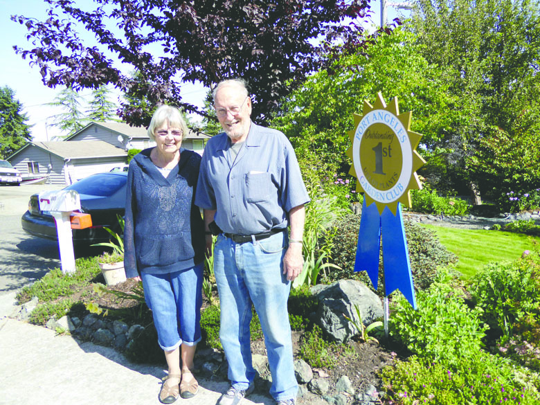 Dick and Virginia Elder are the recipients of the Port Angeles Garden Club's Summer Green Thumb Award. Port Angeles Garden Club