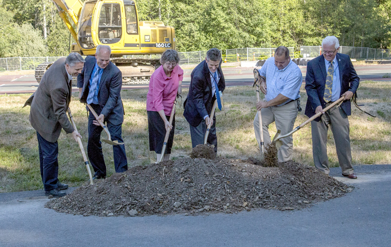 Breaking ground for Peninsula College's Allied Health and Early Childhood Development Center are