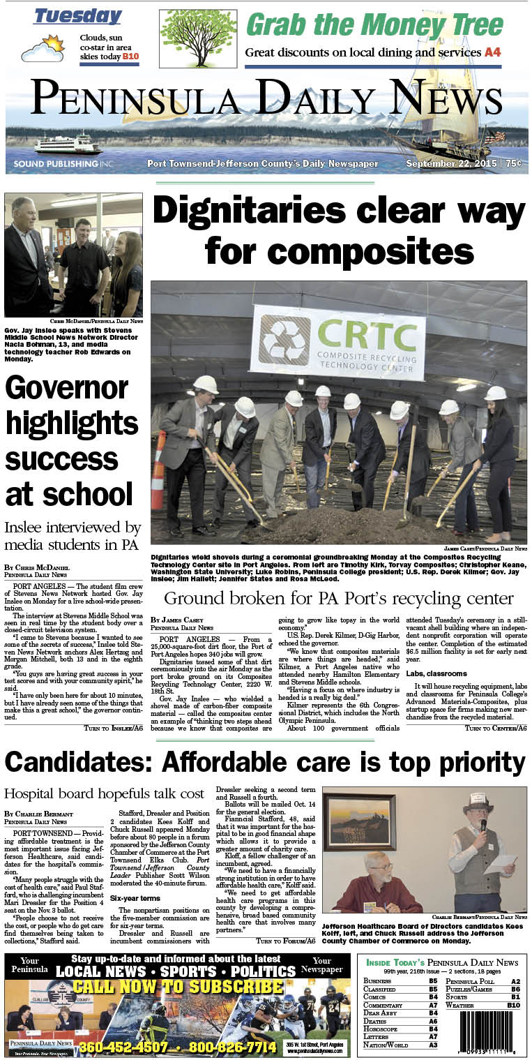 Today's front page tailored for the PDN's readers in Jefferson County. There's more inside that isn't online!