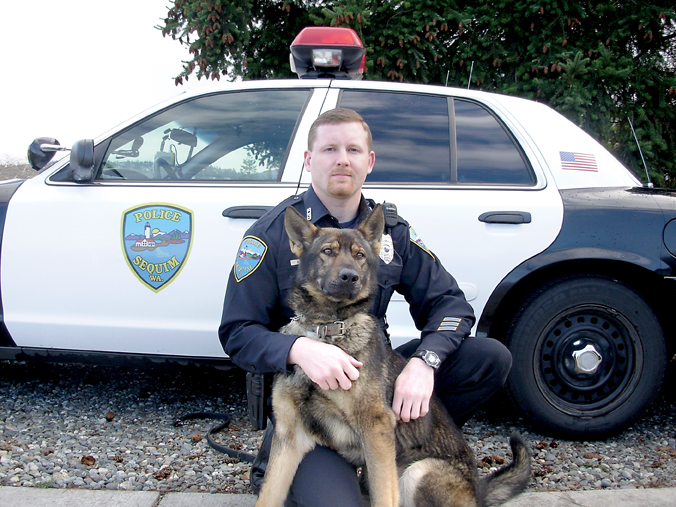 Sgt. Mike Hill with the Sequim Police Department and Chase