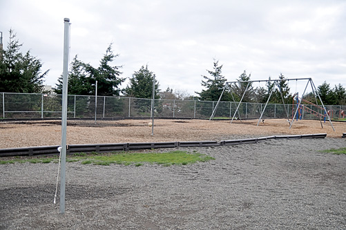 The Greywolf Parent-Teacher Association is seeking funds to replace a large piece of playground equipment for younger students at the school after some equipment was deemed unsafe. — Michael Dashiell/Olympic Peninsula News Group ()