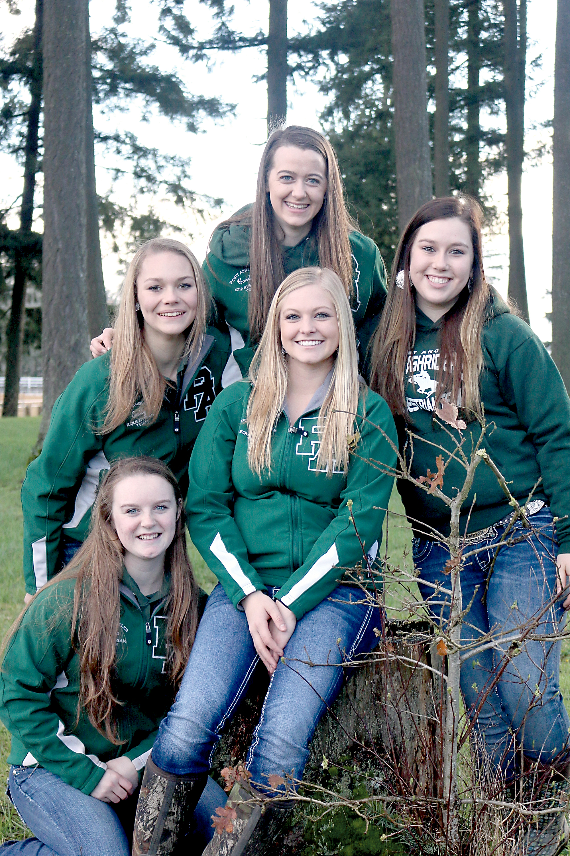 The Port Angeles High School equestrian team is made up of