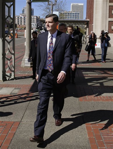Washington state Auditor Troy Kelley leaves the Federal Courthouse in Tacoma last Thursday after pleading not guilty to a federal grand jury indictment on charges of filing false tax returns