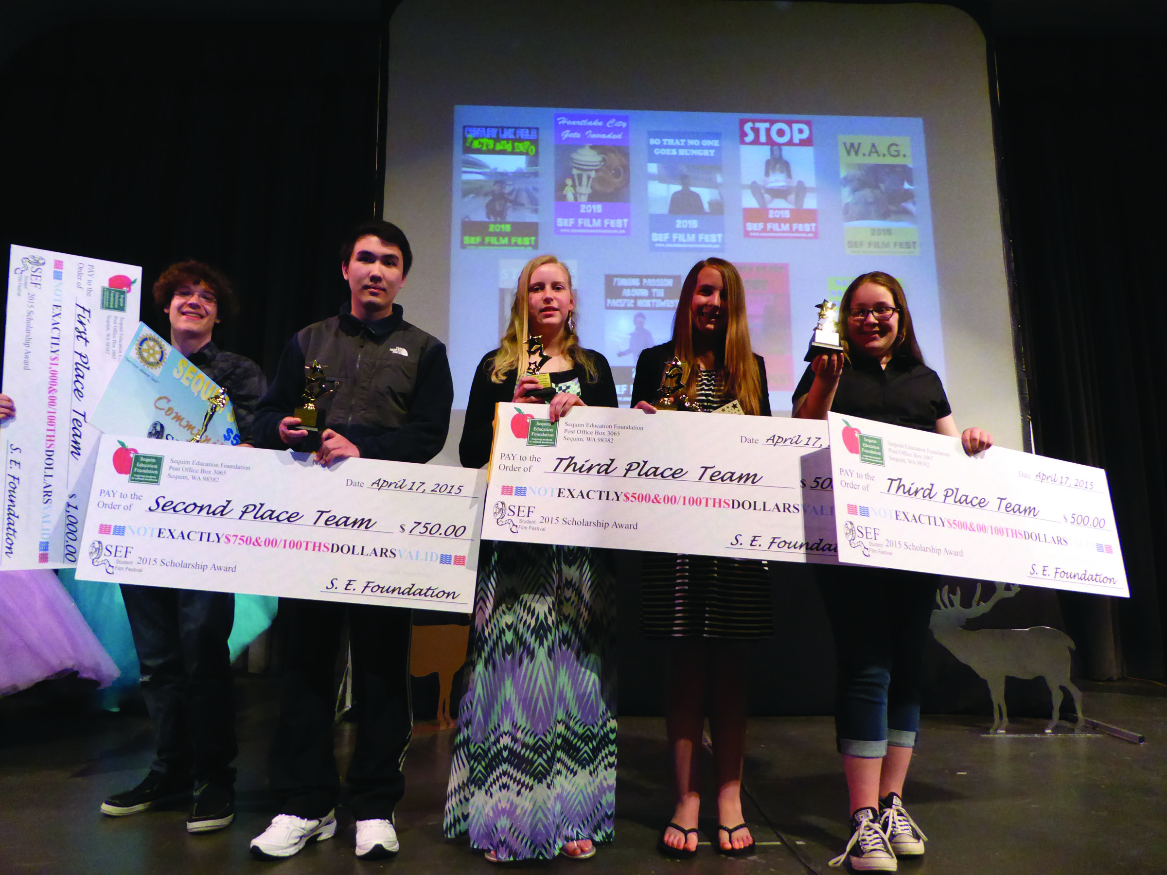 Winners of the 2015 Sequim Student Film Festival are