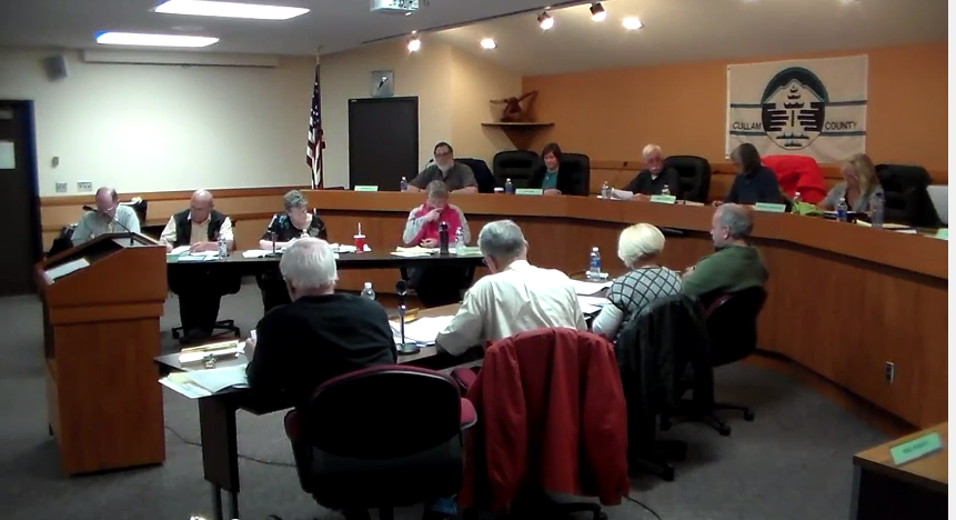 Members of the Clallam County Charter Review Commission at Monday's meeting. (Stephanie Noblin (Click on image to enlarge))