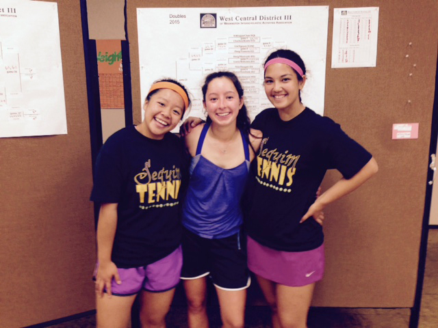 Sequim doubles team players Karen Chan