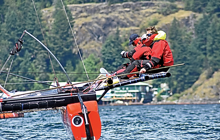 Members of Team Mad Dog Racing sailed into Ketchikan at 7:30 a.m. Thursday