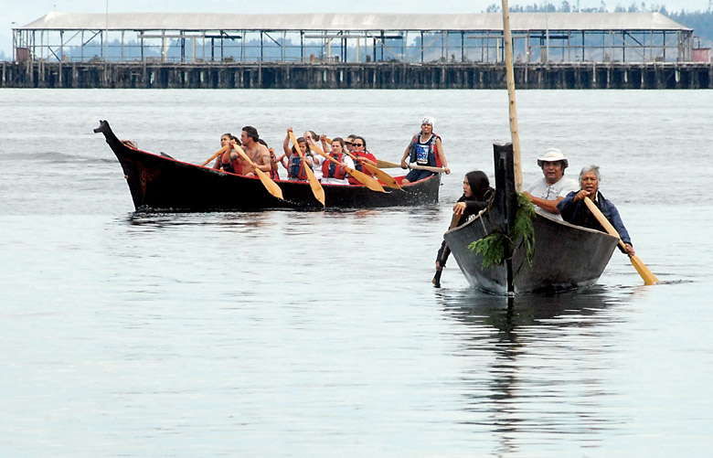 The Kelthsmaht canoe of the Ahousaht First Nation of western Vancouver Island