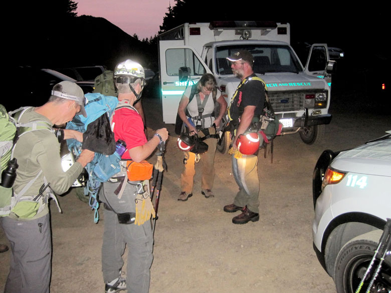 Clallam County Search and Rescue members Josh Winters