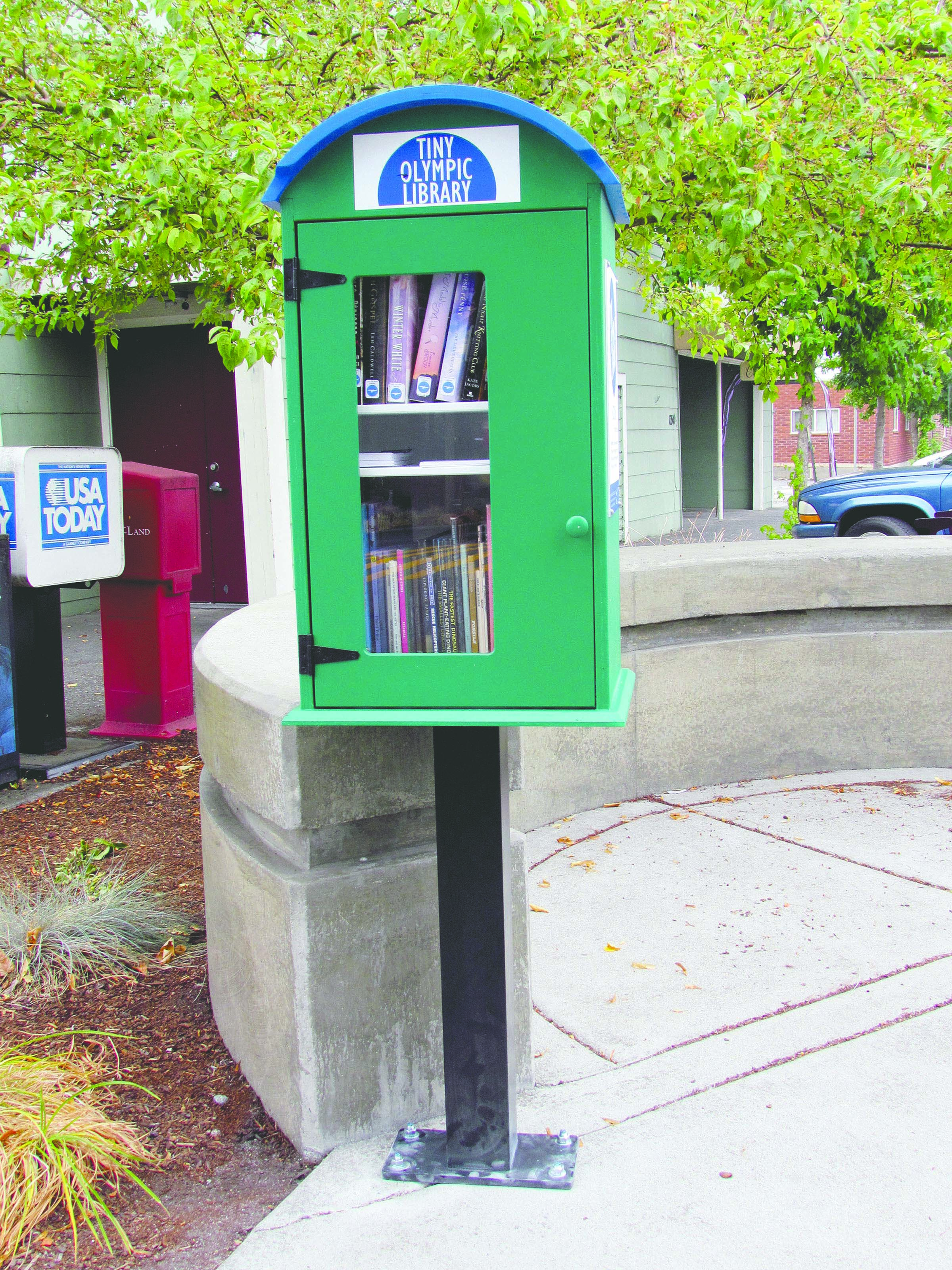 A Tiny Olympic Library is now ready for readers in four locations across the Peninsula.