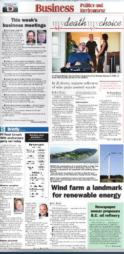 Special stories in the PRINT edition of the Sunday Peninsula Daily News