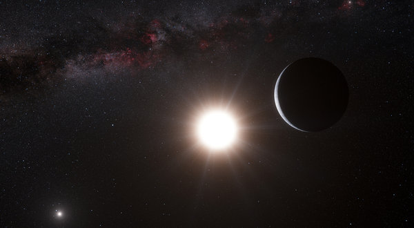 An artist's rendering of a planet astronomers have found in Alpha Centauri