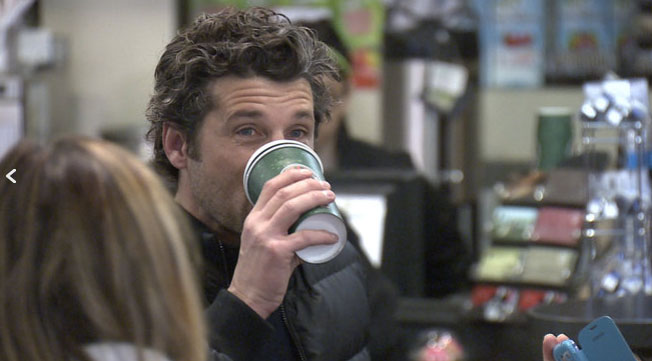 Patrick Dempsey visits a Tully's cafe in Seattle. KOMO