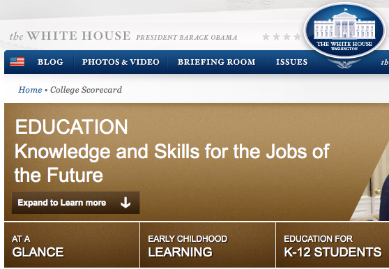 White House launches college cost website