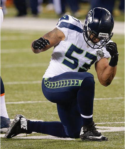 Seattle Seahawks outside linebacker Malcolm Smith (53) reacts after making a tackle against the Denver Broncos during the second half of Super Bowl XLVIII The Associated Press