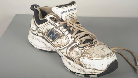 This shoe containing a human foot was found along Seattle's waterfront on May 6. King County Medical Examiner's Office