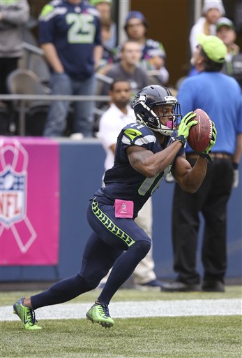 Percy Harvin in action during last Sunday's game against the Dallas Cowboys. The Associated Press