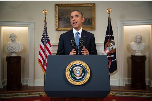 President Obama speaks about U.S-Cuba relations from the White House on Wednesday. The Associated Press