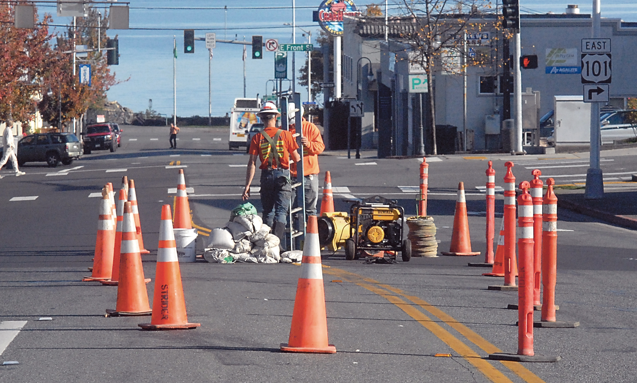 A crew from Strider Construction Co.