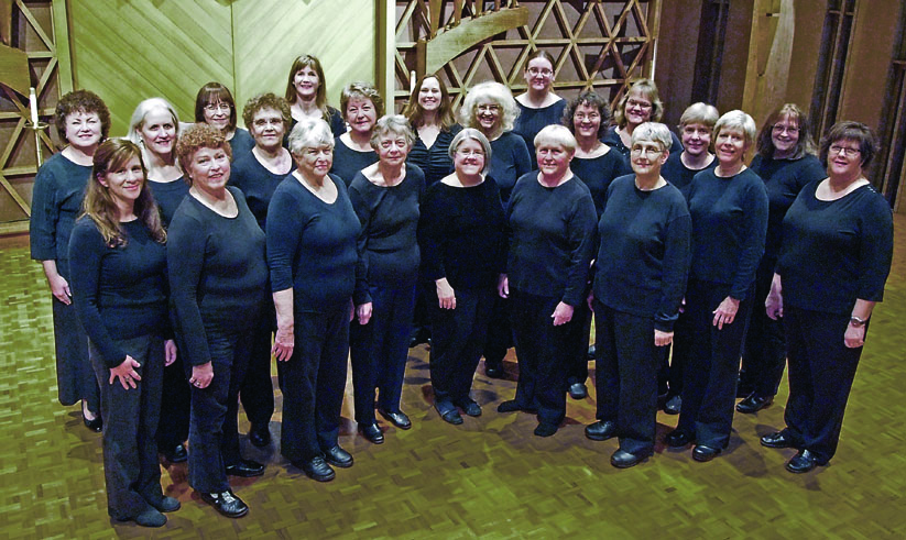 The NorthWest Women's Chorale will sing this Friday night in a joint concert with the RainShadow Chorale (not pictured) at Holy Trinity Lutheran Church in Port Angeles.