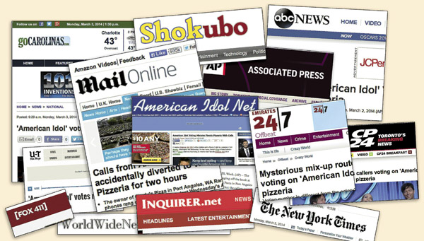A sampling of news sites from around the world — including Canada
