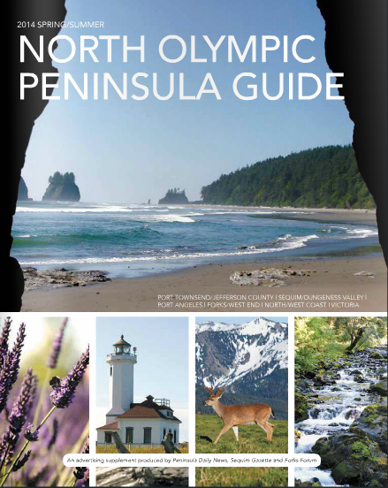 Learn about our Peninsula's hidden treasures. Copies of the free 2014 spring-summer North Olympic Peninsula Visitor Guide are available at public locations across Clallam and Jefferson counties.  You can also read it online at www.peninsuladalynews.com (bottom of our home page).