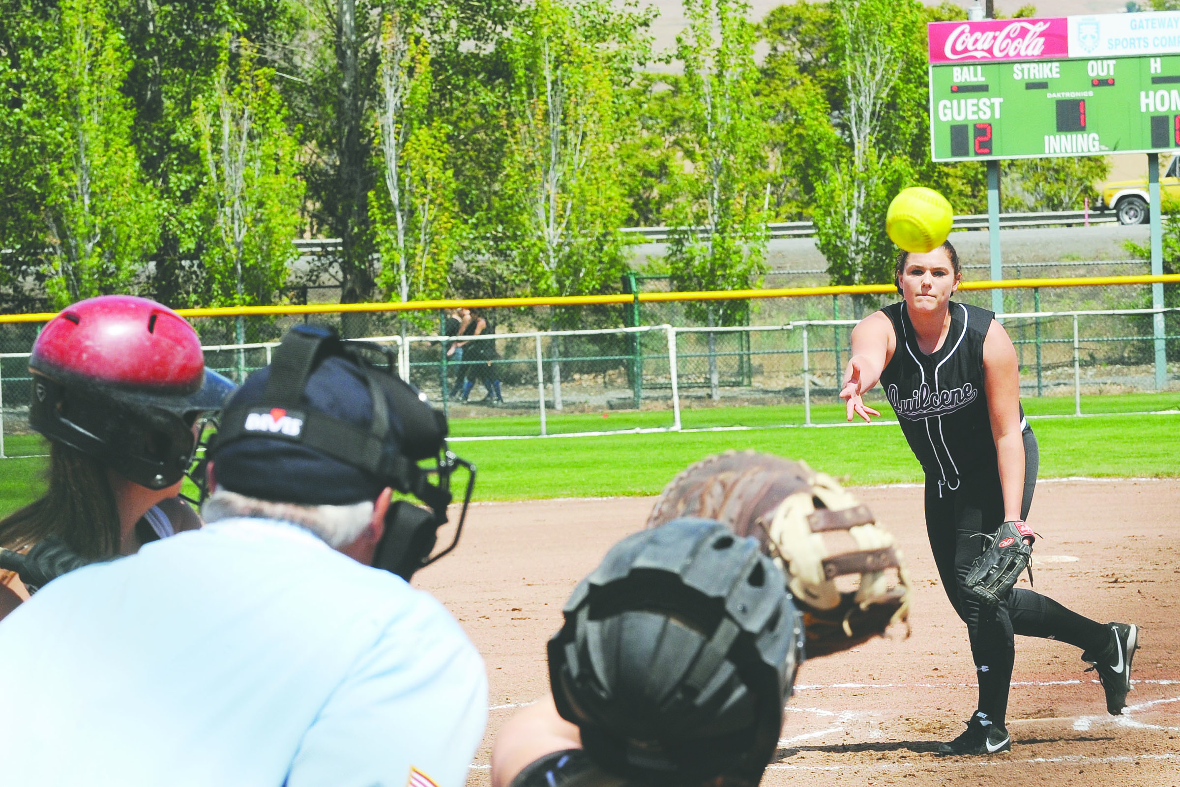 Sophomore Sammy Rae pitches for Quilcene in Yakima. -- Photo by Lonnie Archibald/for Peninsula Daily News