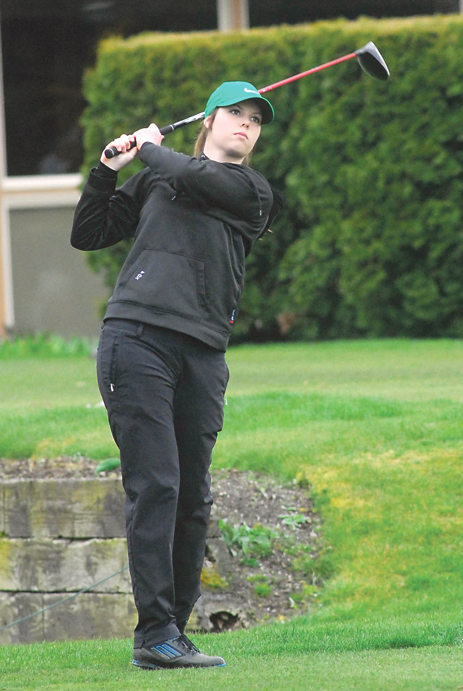 Port Angeles senior Dana Fox earned match medalist honors in every Olympic League match this season and placed sixth at the 2A state tournament. Keith Thorpe/Peninsula Daily News