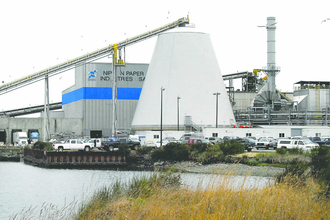 Nippon Paper Industries USA was busy Thursday in Port Angeles. Workers staged a walkout there in March. Keith Thorpe/Peninsula Daily News