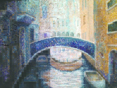 “Hidden Bridges of Venice” is among the works in Kathy Follett's show at the Port Ludlow Artists' League gallery.