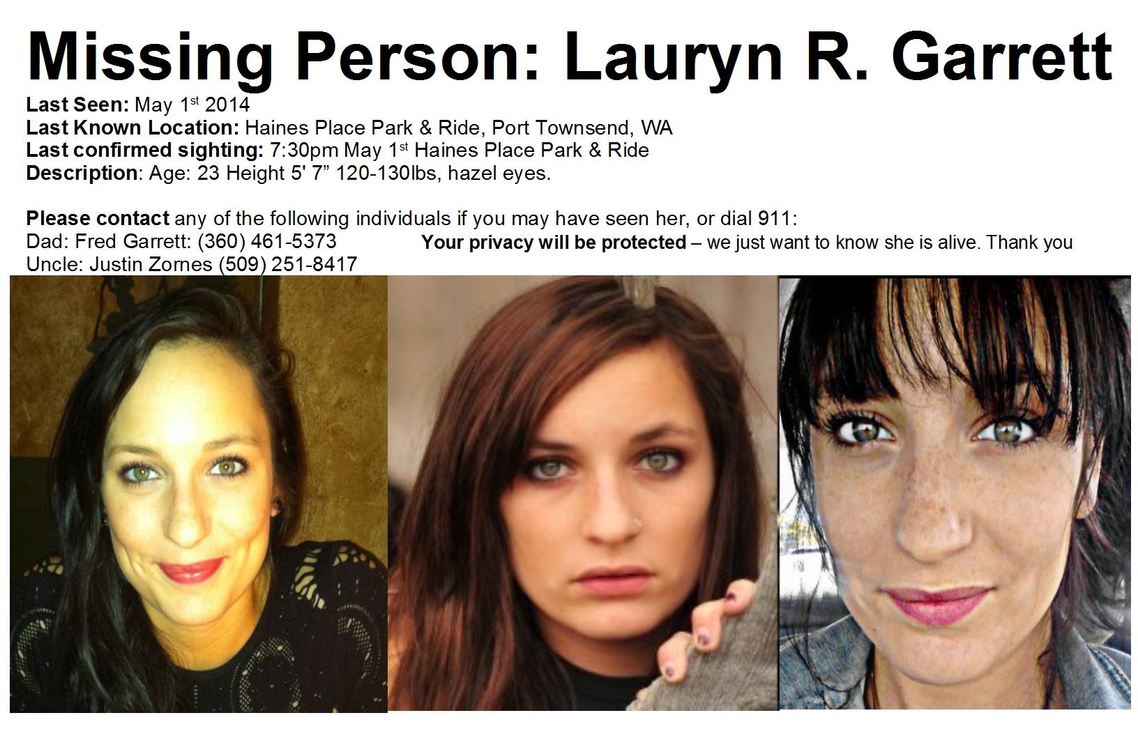 Reality TV show tonight focuses on 'vanished' Sequim woman Lauryn Garrett