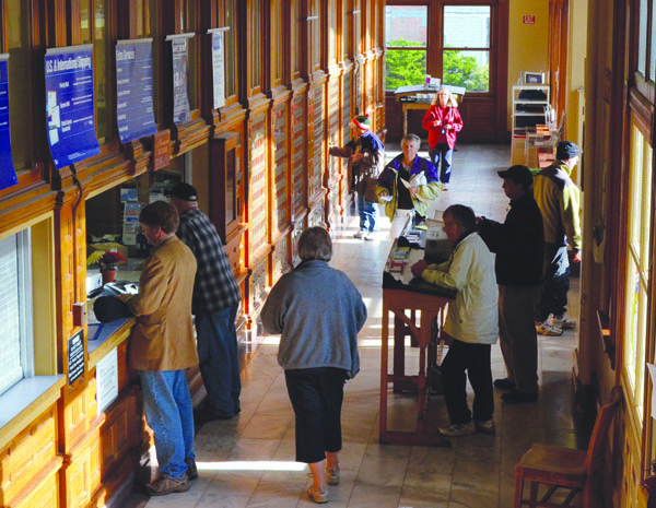 The post office on Washington Street in Port Townsend was opened in 1893 as a Customs House. Charlie Bermant/Peninsula Daily News